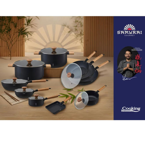 Oala cu capac Cooking by Heinner - Samurai Gourmet by Rikito Watanabe invelis ceramic inductie 24 x 12.5 cm 5.3 litri