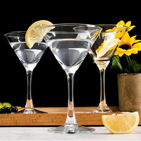Set 6 Pahare Cocktail Martini  175 ml din sticla transparentă