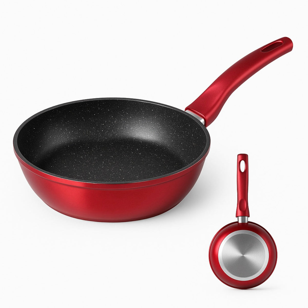 Tigaie Adanca Antiaderenta cu capac 28 cm Swan Cooking – Strat Ceramic Compatibilă inducție gaz