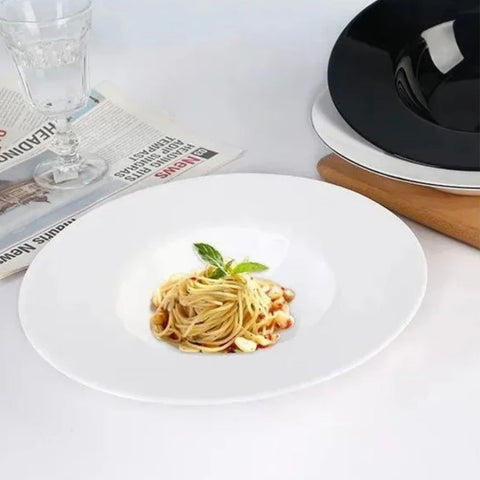 Set 6 farfurii pentru paste din opal, 26,6 cm, albe rezistente și elegante