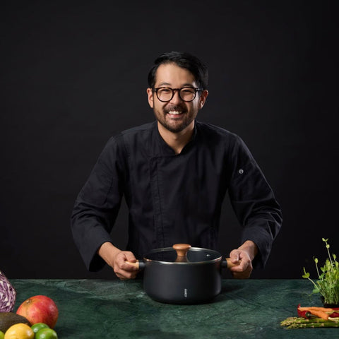 Oala cu capac Cooking by Heinner - Samurai Gourmet by Rikito Watanabe invelis ceramic inductie 24 x 12.5 cm 5.3 litri