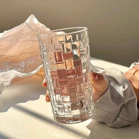 Set 6 pahare sticla 330 ml Sofia Diamond model diamant
