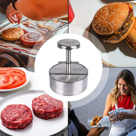 Presa pentru hamburgeri și chiftele din oțel inoxidabil diametru 10,2 cm