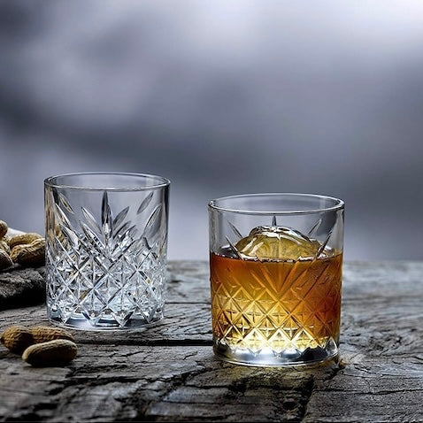 Set 6 Pahare Timeless 60 ml – Sticlă elegantă cu design clasic gravat, ideale pentru shoturi, lichior sau espresso