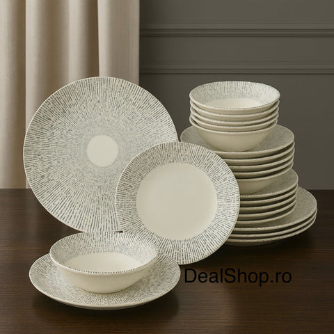Serviciu de masa din portelan Eclipse 24 piese pentru 6 persoane design modern si elegant 261