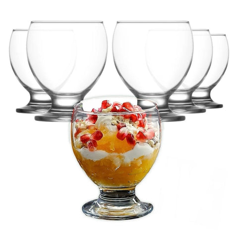 Set 6 pahare Lav Nectar  pahare cu picior pentru suc apa cocktailuri deserturi sticla transparentă premium