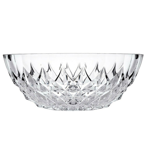 Bol oval din sticla Lavinia 24 x 15.5 x 9.5 cm design elegant cu efect de cristal ideal pentru servire rafinată