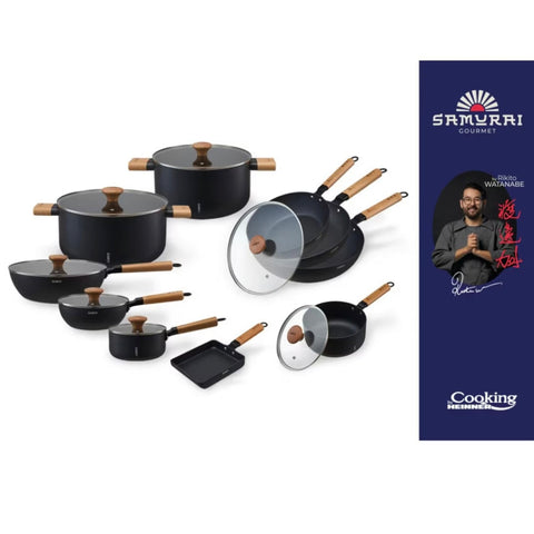 Oala cu capac Cooking by Heinner - Samurai Gourmet by Rikito Watanabe invelis ceramic inductie 24 x 12.5 cm 5.3 litri