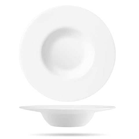 Set 6 farfurii pentru paste din opal, 26,6 cm, albe rezistente și elegante
