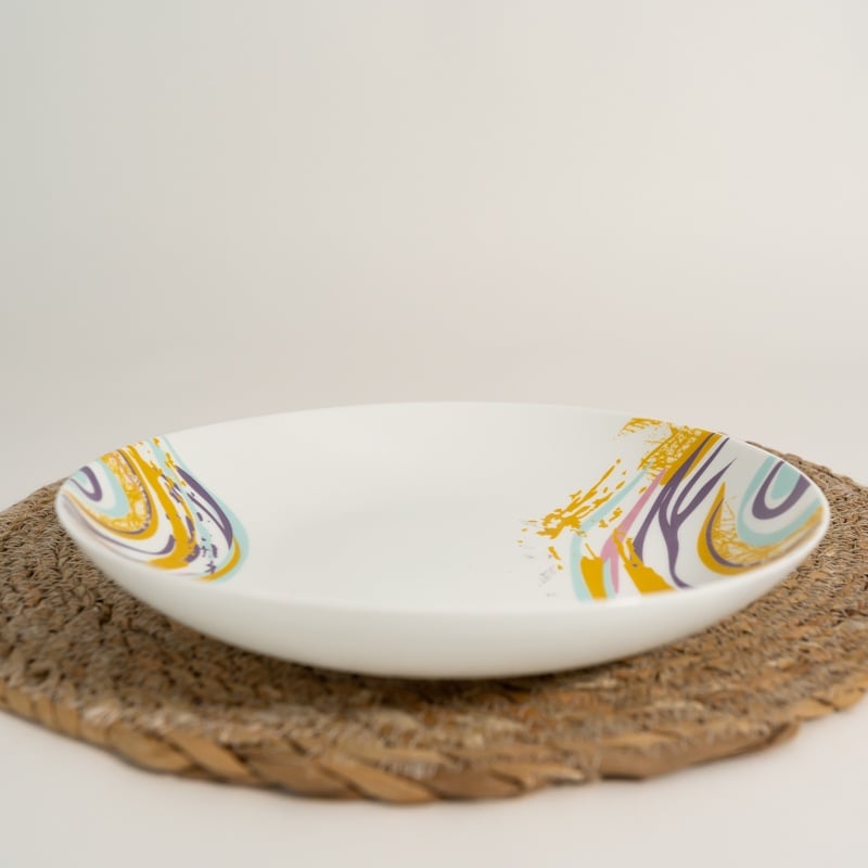 Set 6 farfurii adânci opal Spiral 23 cm