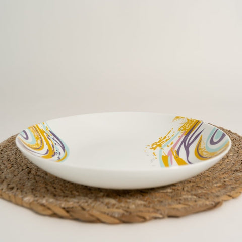 Set 6 farfurii adânci opal Spiral 23 cm