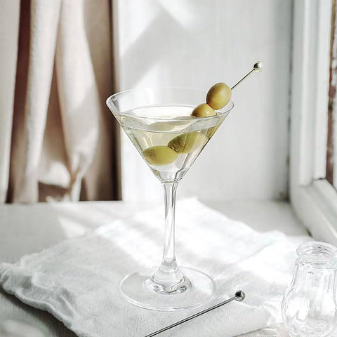 Set 12 Pahare Cocktail Lav Misket 175 ml din Sticlă Transparentă