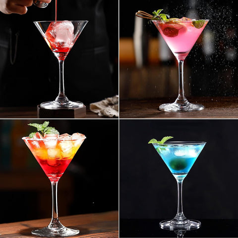 Set 6 Pahare Cocktail Martini  175 ml din sticla transparentă
