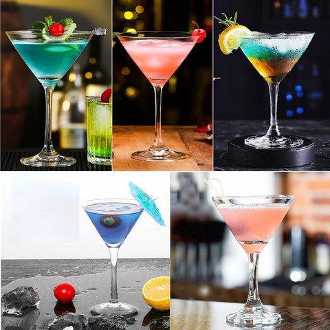 Set 12 Pahare Cocktail Lav Misket 175 ml din Sticlă Transparentă