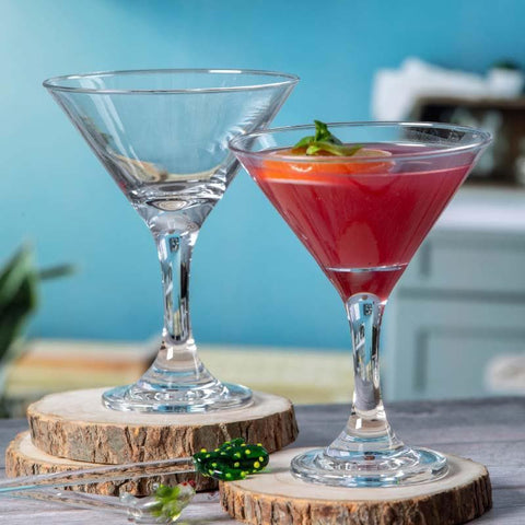 Set 6 Pahare Cocktail Martini  175 ml din sticla transparentă