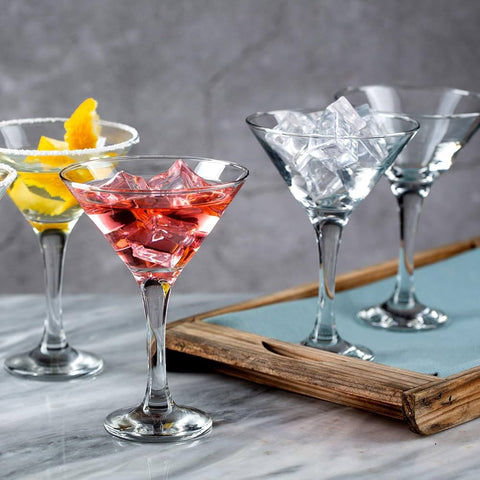 Set 6 Pahare Cocktail Martini  175 ml din sticla transparentă