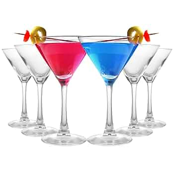 Set 6 Pahare Cocktail Martini  175 ml din sticla transparentă
