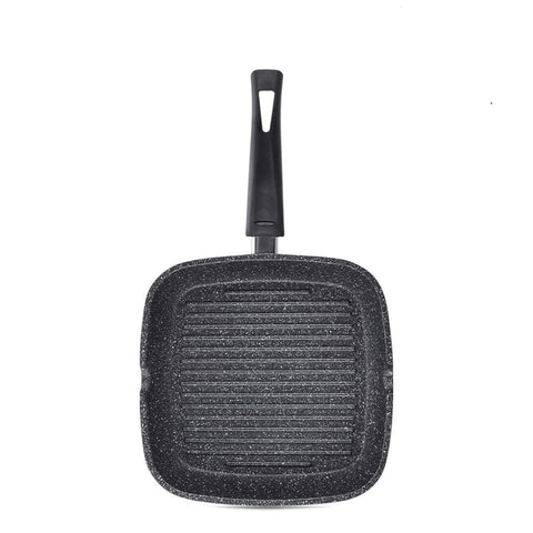 Tigaie grill cu capac sticla 24 cm ROYALTY Line gratar