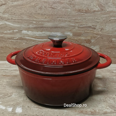 Cratita 2.9 litri fonta emailata Cooking by Heinner Red Line 22 x 9,5 cm gatit sanatos sanatos traditional