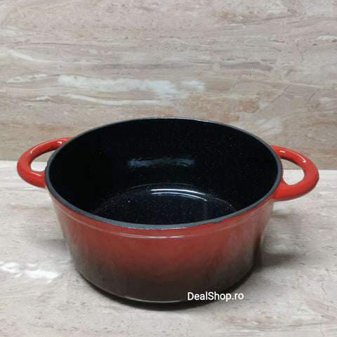 Cratita 6 litri fonta emailata Cooking by Heinner Red Line cratita fonta cu capac Gatit sanatos traditional