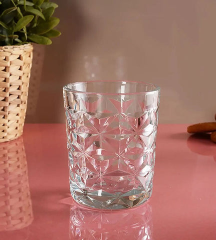 Set 12 Pahare Estrella 305 ml – Sticlă groasa cu design geometric elegant ideale pentru whisky apa sau cocktailuri