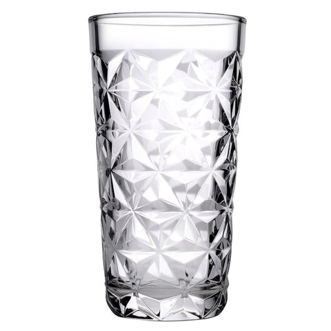 Set 12 Pahare Estrella 290 ml – Sticlă elegantă cu model geometric ideale pentru apă, suc sau vin alb