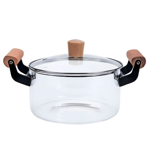 Cratita sticla borosilicata 2.5 Litri cu capac – rezistenta la temperaturi înalte ideală pentru gătit sănătos