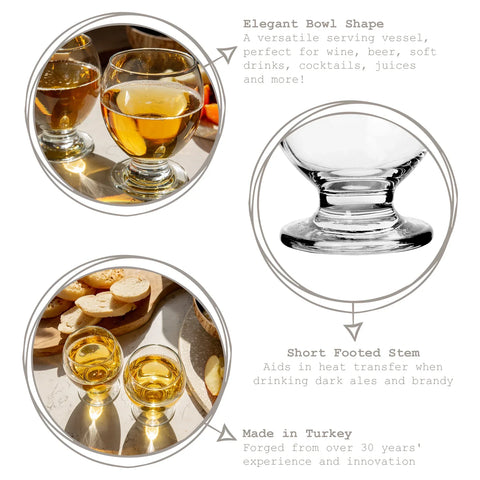 Set 6 pahare Lav Nectar  pahare cu picior pentru suc apa cocktailuri deserturi sticla transparentă premium