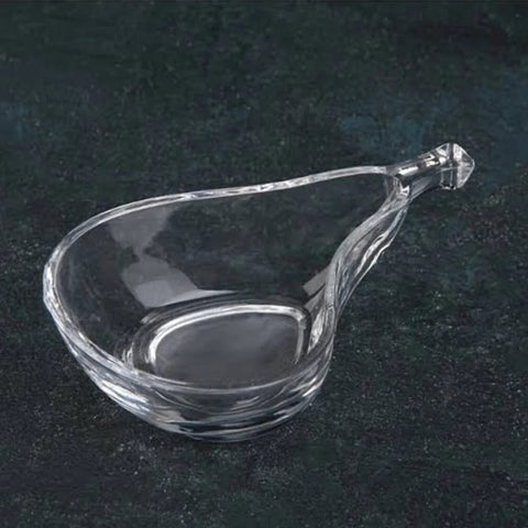 Set de 6 boluri din sticla in forma de para 15 x 9 x 4,5 cm eleganta si originalitate pentru masa ta