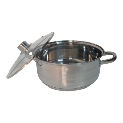 Set 3 cratite inox cu capace, 5,8L, 7,3L, 9,1L, Royalty Line RL-SP6