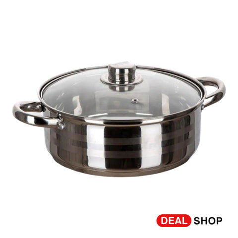 Set 3 cratite inox cu capace, 5,8L, 7,3L, 9,1L, Royalty Line RL-SP6
