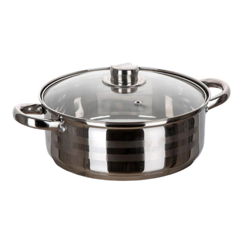 Set 3 cratite inox cu capace, 5,8L, 7,3L, 9,1L, Royalty Line RL-SP6