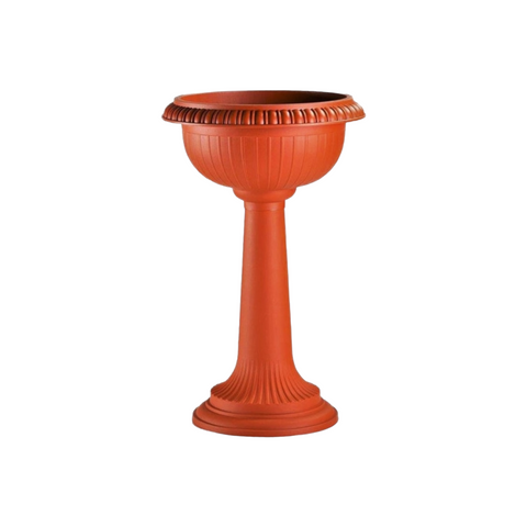 Ghiveci cu picior Amfora ND, inaltime 50 cm, diametru 26 cm, Maro