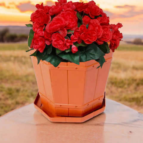 Ghiveci 12 Litri din Plastic Model Rustic Ideal pentru Plantele Tale Preferate