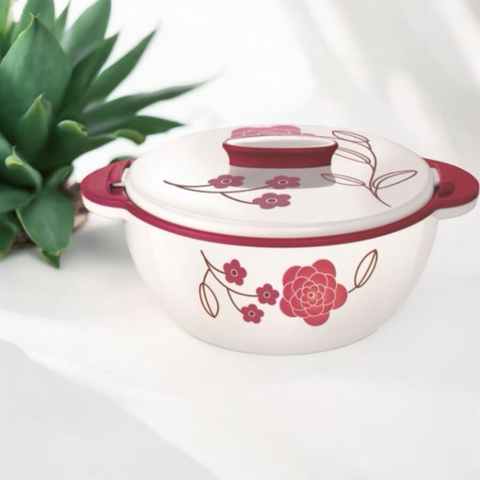 Caserola termoizolanta cu capac 5,1 litri model floral terasa piscina evenimente