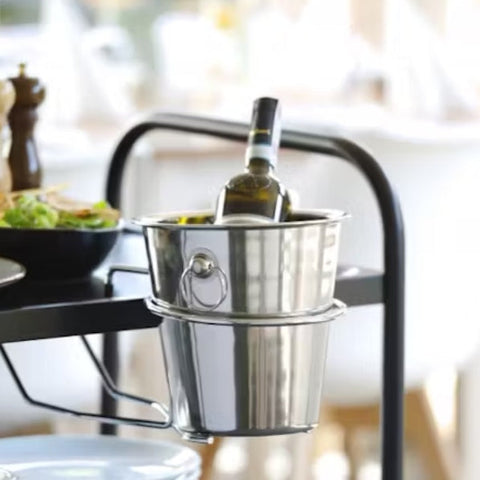 Frapiera inox pt gheata 20 x 20 cm  Ideala la terasa piscina evenimente