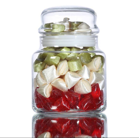 Set 2 recipiente Lav Sera sticla 635 ml  10.2 cm transparent  cu capac