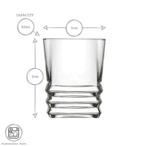 Set 6 pahare sticla pentru tuica lichior Lav Elegan 80 ml terasa evenimente