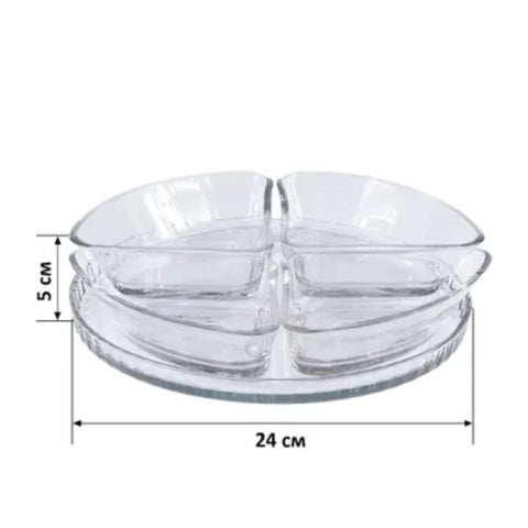 Set 4 boluri cu platou de sticla 200 ml Denis Kaveh terasa si evenimente