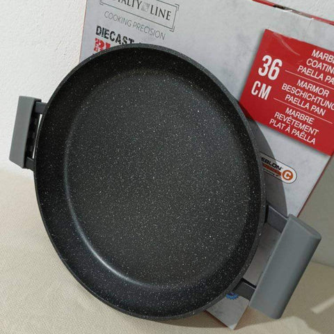 Tigaie Paella Marmorată 36 cm Royalty Line Gătește Paella Perfectă Acasă