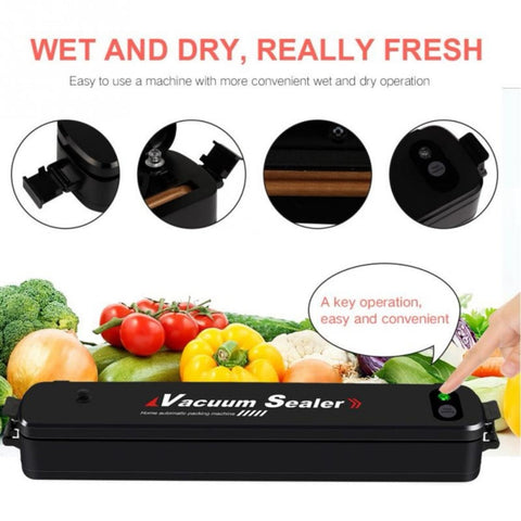 Aparat vidat Vacuum Sealer PRO electric de sigilat si vidat pungi plus+ 10 pungi cadou