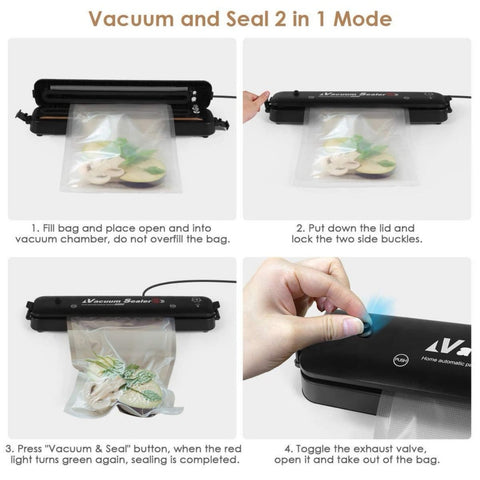 Aparat vidat Vacuum Sealer PRO electric de sigilat si vidat pungi plus+ 10 pungi cadou