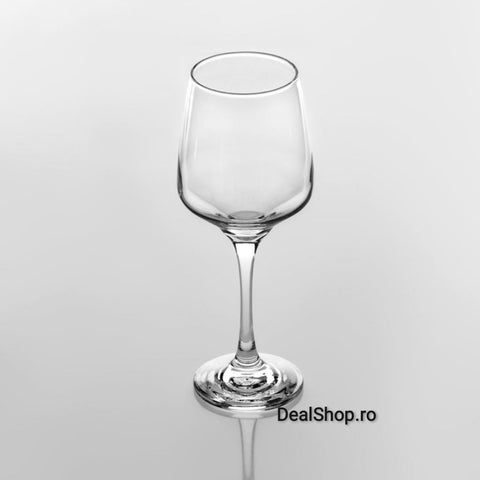 Set 12 pahare sticla cu picior 380 ml pentru vin șpriț  King ideale pt terasa piscina evenimente
