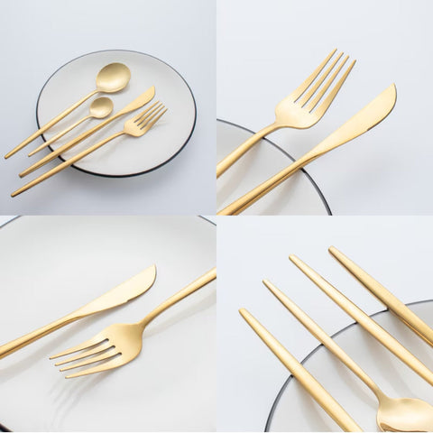 Set tacamuri portugheze 6 persoane 24 de piese Luxury Style Gold