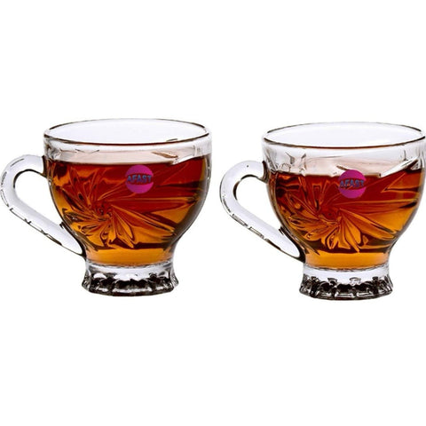 Set 6 cesti cafea ceai Kaveh Sunstar 190 ml sticla Eleganta si Rafinament pt Momente de Rasfat