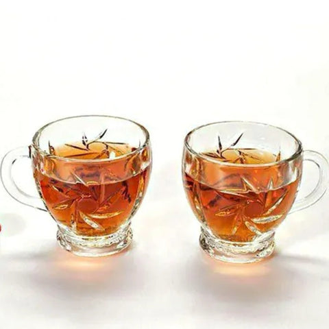 Set 6 cesti cafea ceai Kaveh Sunstar 190 ml sticla Eleganta si Rafinament pt Momente de Rasfat