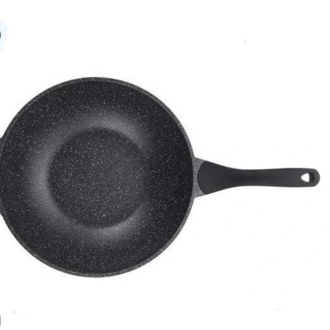 Tigaie Wok 3.7 litri Royalty Line RL-BW28ML 28 cm interior marmura