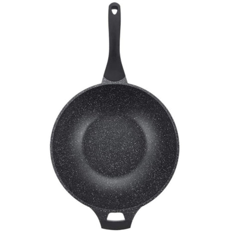 Tigaie Wok 5.9 litri Royalty Line RL-BW32ML 32 cm,  interior marmura fara capac