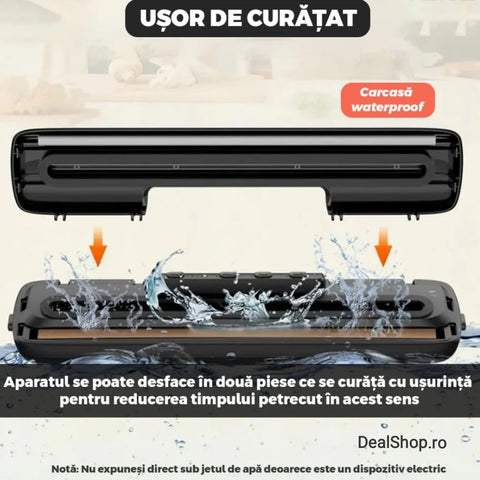 Aparat vidat Vacuum Sealer PRO electric de sigilat si vidat pungi plus+ 10 pungi cadou