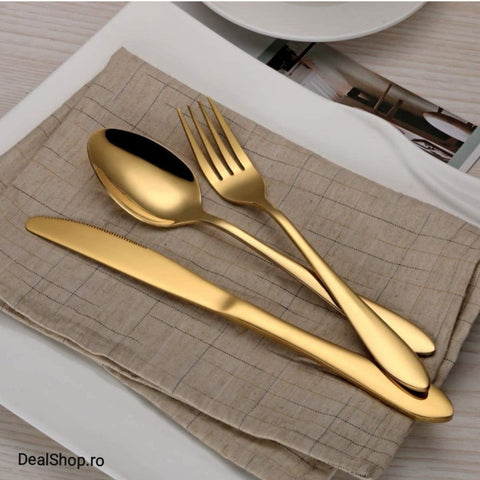 SET 6 LINGURITE INOX AURII DELUXE GOLD